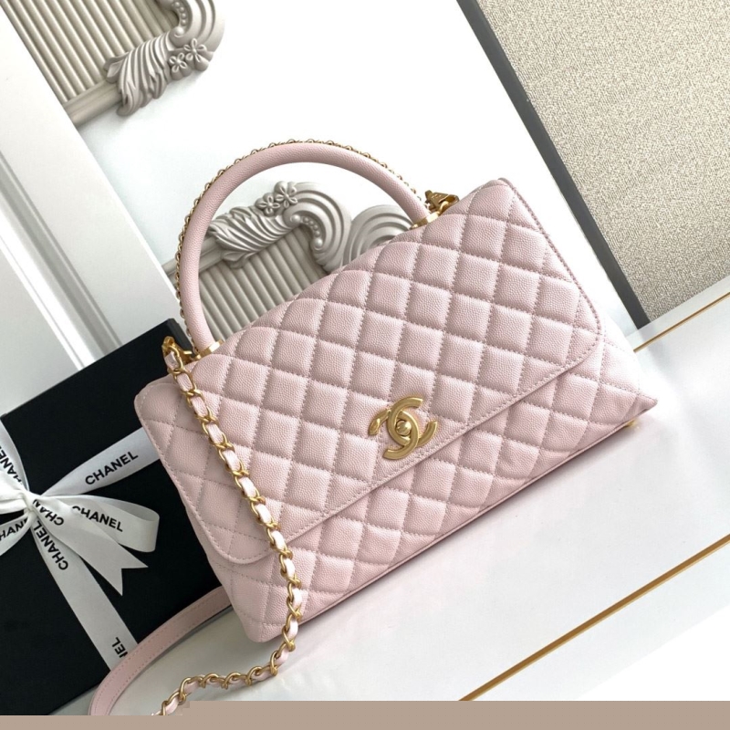Ch*el top handle bags